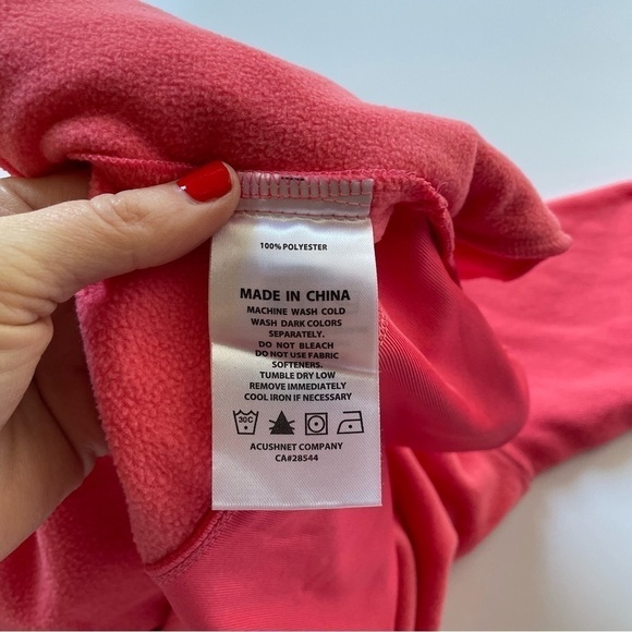 FootJoy Women’s Fleece half zip mid layer pullover with thumb holes - Picture 10 of 13